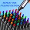 Alcohol Markers 168 Colors Drawing Pens Set Dual Tip Permanent Art Markers for Kids and Adult Gifts-168 Black Shell Refillable